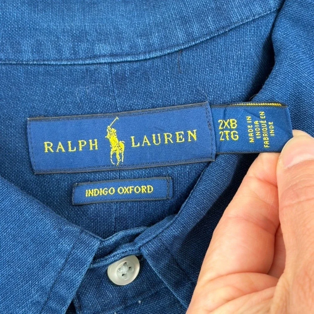 Polo Ralph Lauren Indigo Oxford Shirt in Blue Men 2XB Big Preppy Pony